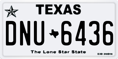 TX license plate DNU6436
