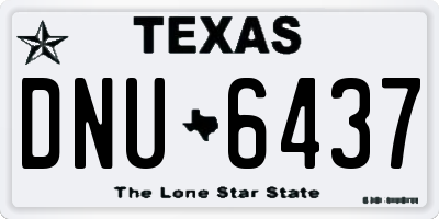 TX license plate DNU6437