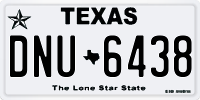 TX license plate DNU6438