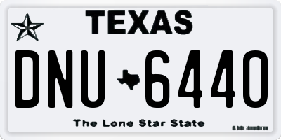 TX license plate DNU6440