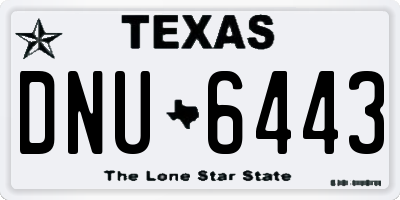 TX license plate DNU6443