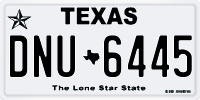 TX license plate DNU6445