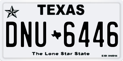 TX license plate DNU6446
