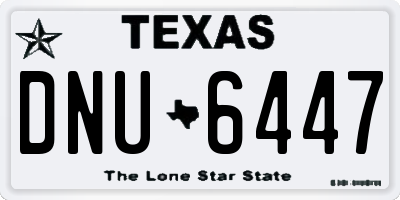 TX license plate DNU6447