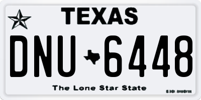 TX license plate DNU6448