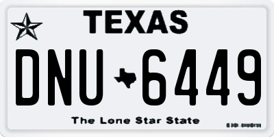 TX license plate DNU6449