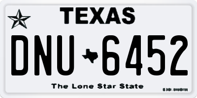 TX license plate DNU6452