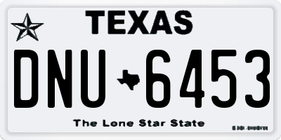 TX license plate DNU6453