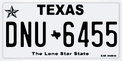 TX license plate DNU6455