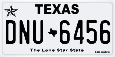 TX license plate DNU6456