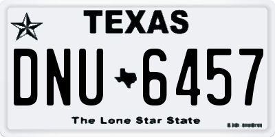TX license plate DNU6457