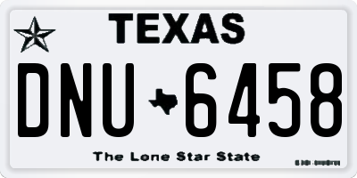 TX license plate DNU6458