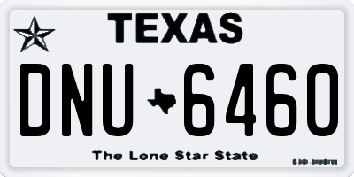 TX license plate DNU6460