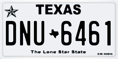 TX license plate DNU6461
