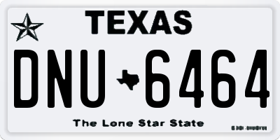 TX license plate DNU6464