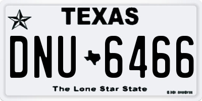 TX license plate DNU6466