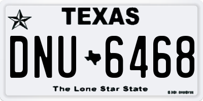 TX license plate DNU6468
