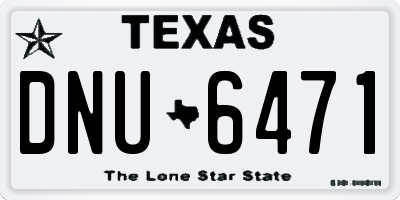 TX license plate DNU6471