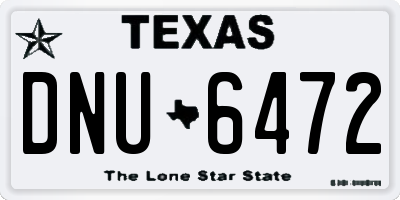 TX license plate DNU6472