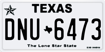 TX license plate DNU6473