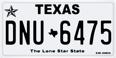 TX license plate DNU6475