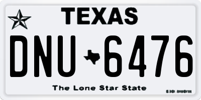 TX license plate DNU6476