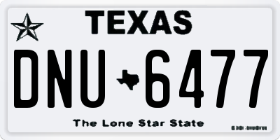 TX license plate DNU6477