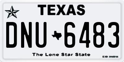 TX license plate DNU6483