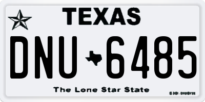 TX license plate DNU6485