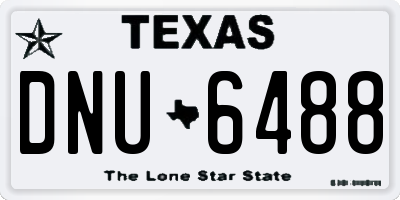 TX license plate DNU6488
