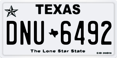 TX license plate DNU6492