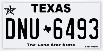 TX license plate DNU6493