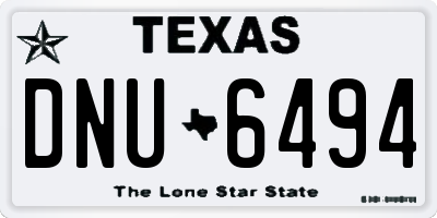 TX license plate DNU6494