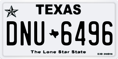 TX license plate DNU6496