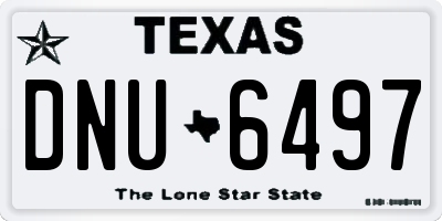 TX license plate DNU6497