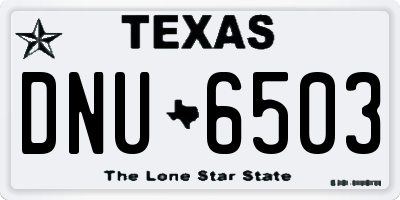 TX license plate DNU6503