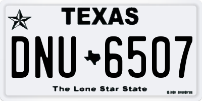 TX license plate DNU6507