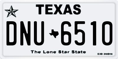 TX license plate DNU6510