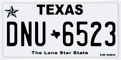 TX license plate DNU6523