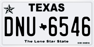 TX license plate DNU6546