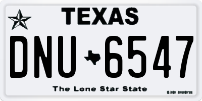 TX license plate DNU6547
