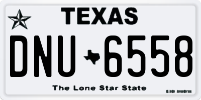 TX license plate DNU6558