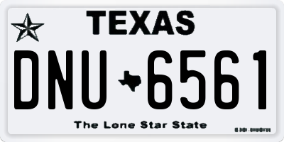 TX license plate DNU6561