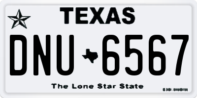 TX license plate DNU6567