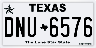 TX license plate DNU6576