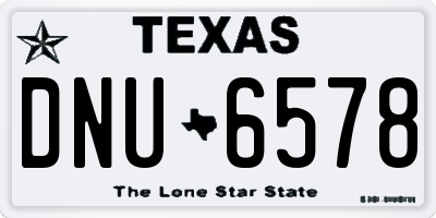 TX license plate DNU6578