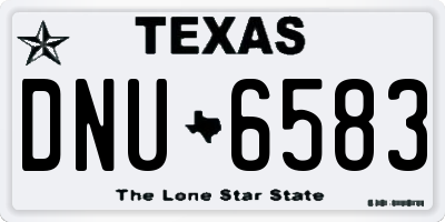 TX license plate DNU6583