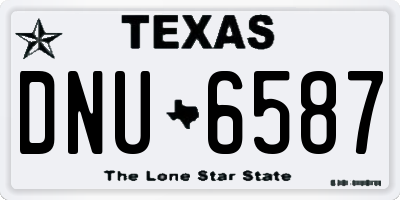 TX license plate DNU6587