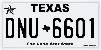 TX license plate DNU6601