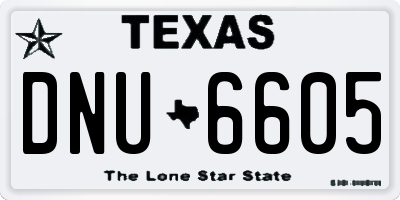 TX license plate DNU6605